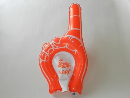 Надувная ладонь - надувная рука с логотипом, шелкография, Спортивная атрибутика